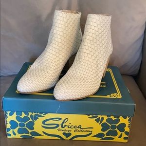 Woven Leather Bootie by Sbicca